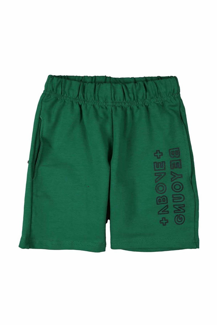 Zielone krótkie spodenki dresowe dla chłopca Tup Tup