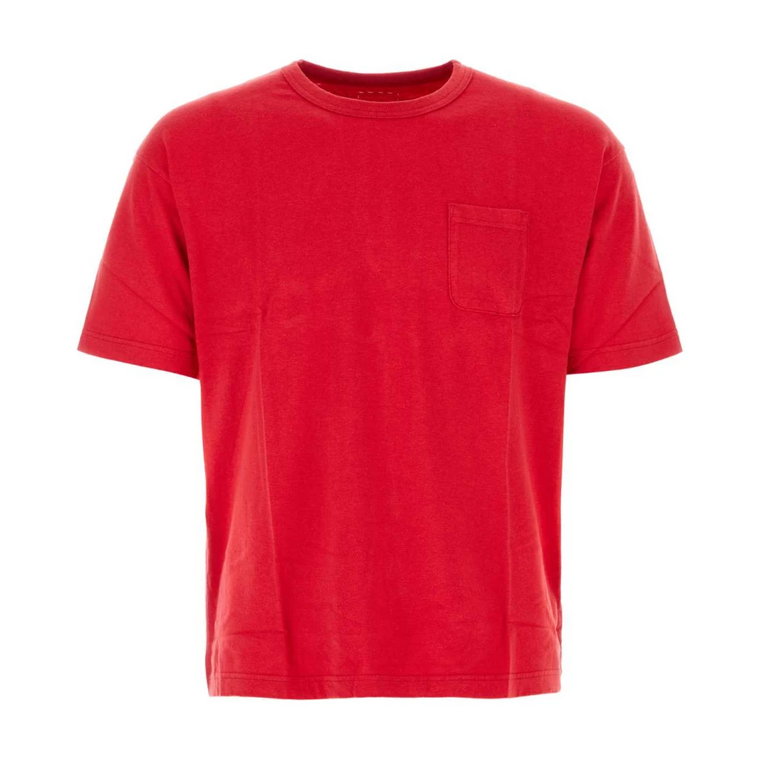 Premium Czerwona Bawełniana Koszulka Jumbo visvim