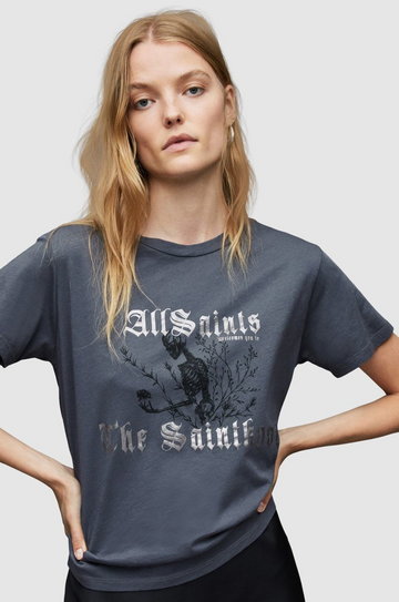 AllSaints t-shirt bawełniany kolor szary