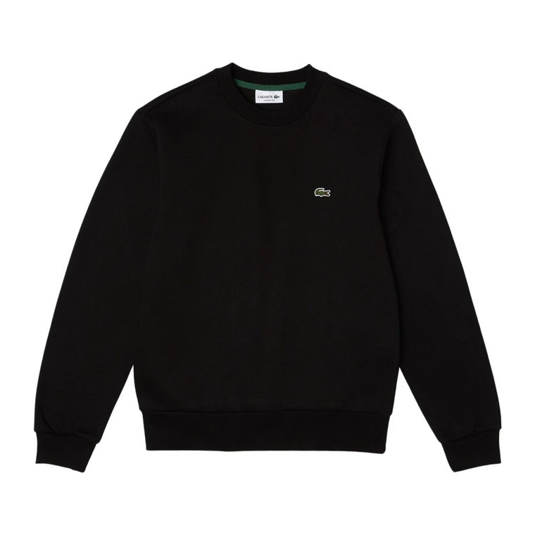 Czarny Sweter z Organicznej Bawełny Lacoste