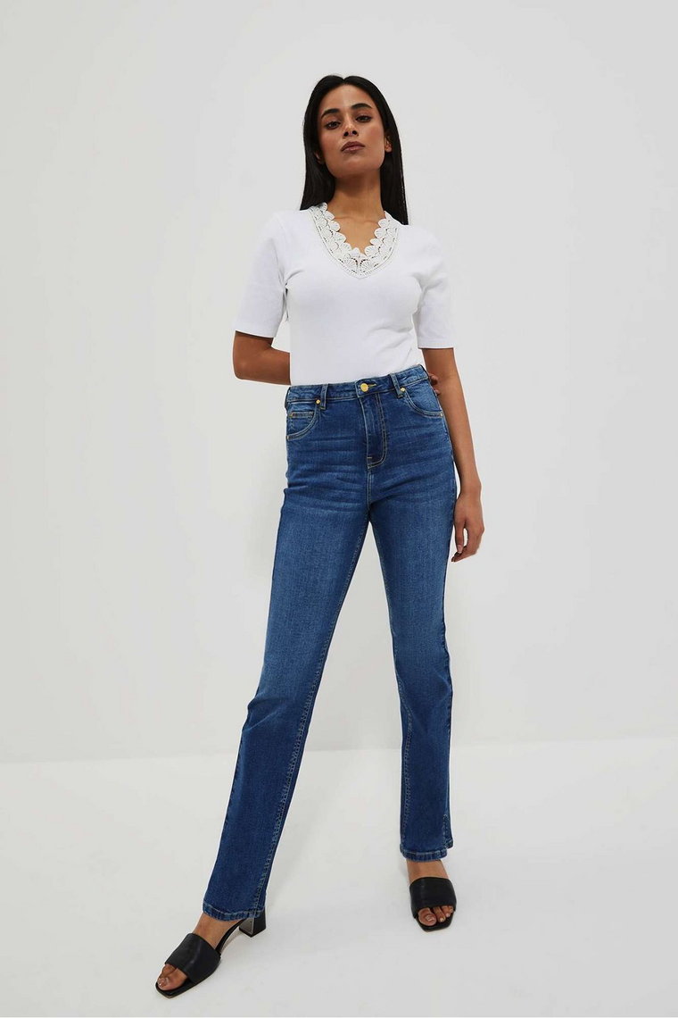 Spodnie damskie jeansowe typu flare