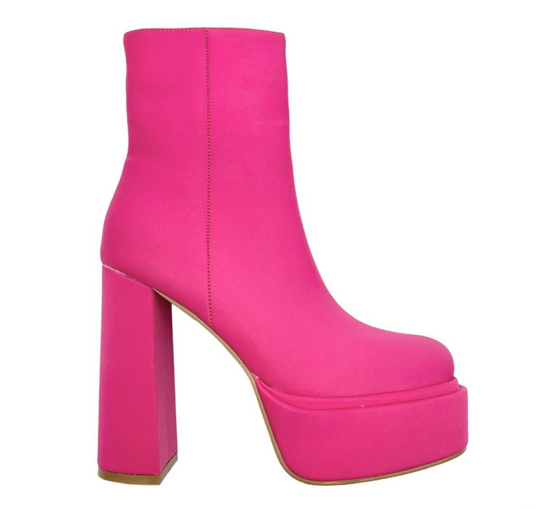 Buty damskie na platformie koturnie RAID Nyla Hot Pink Lycra różowe r. 36