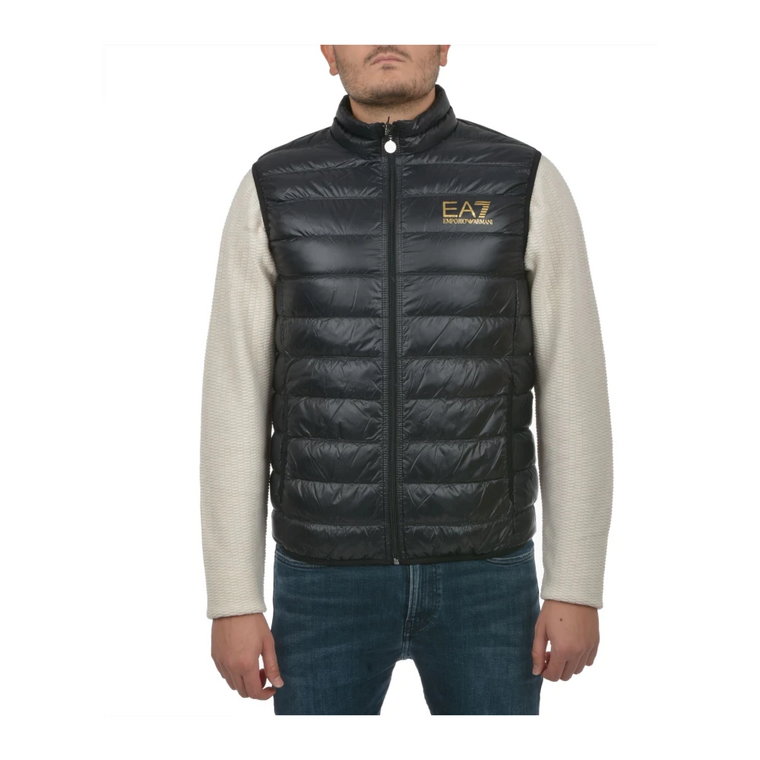 Czarny Sweter EA7 z Logo Emporio Armani EA7