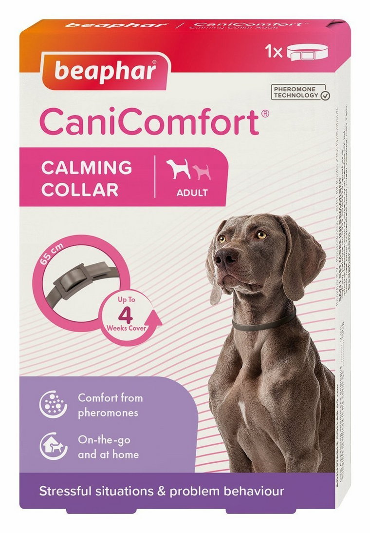 Obroża behawioralna z feromonami dla psów BEAPHAR CaniComfort Calming Collar Dog, 60 cm