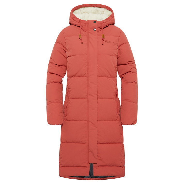 Damski płaszcz puchowy Jack Wolfskin NORDLICHT COAT W red coral - XS