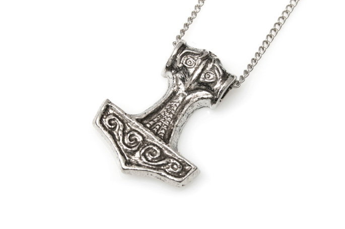 Wisiorek Amulet Młot Thora Na Łańcuszku