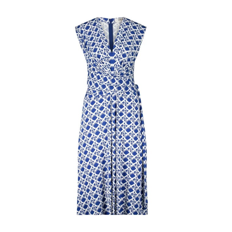 Długa Sukienka z Designem Ołówkowym i Wzorem Geometrycznym Diane Von Furstenberg