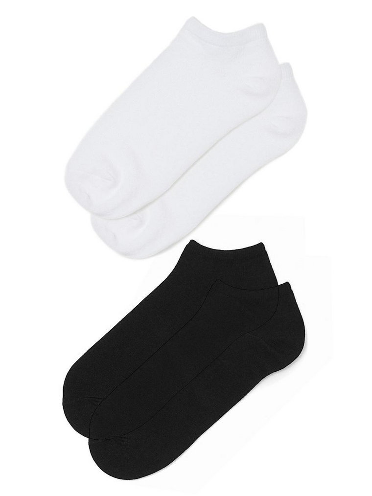 Zestaw 2 Par Niskich Skarpet Męskich Białych / Czarnych Urban Socks Classic Low