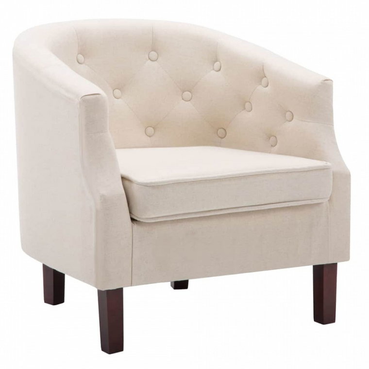 Fotel tapicerowany tkaniną 65 x 64 x 65 cm beżowy kod: V-247002