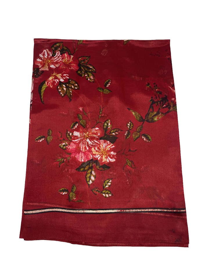 Made in Silk Jedwabna chusta w kolorze czerwonym - 110 x 190 cm