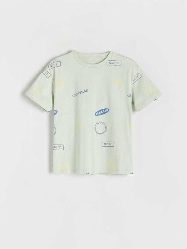 Reserved - T-shirt z nadrukiem - jasnozielony