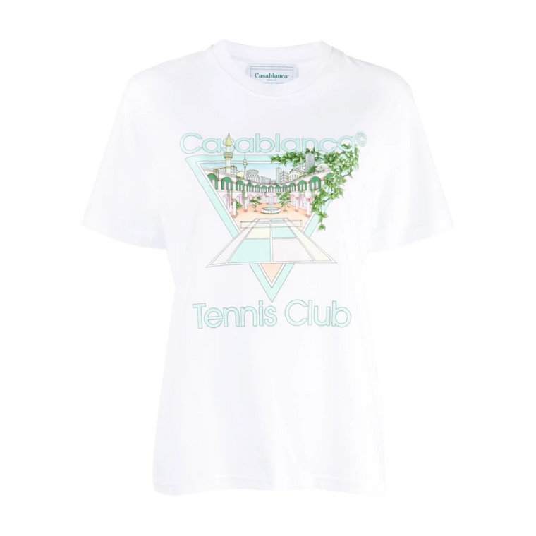 Tennis Club Icon Bawełniany T-Shirt Casablanca