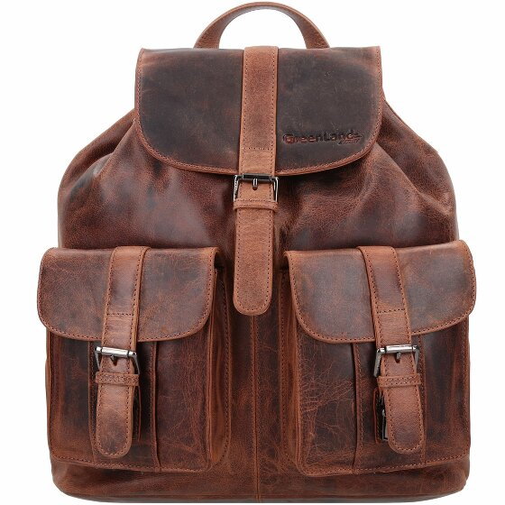 Greenland Nature Montana City Backpack Leather 34 cm braun