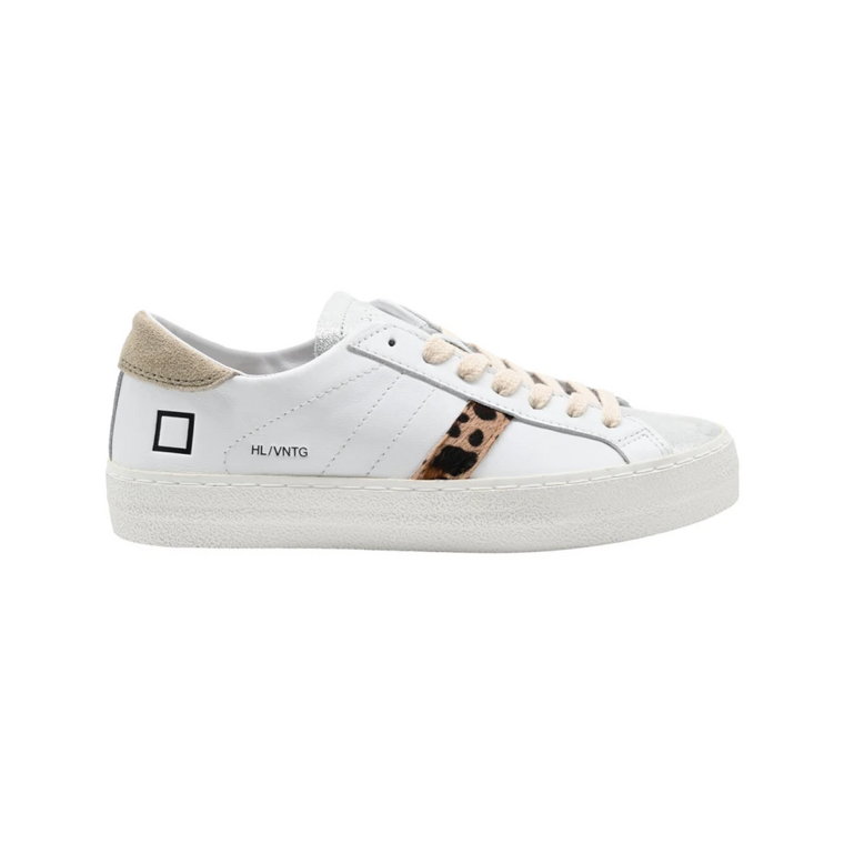 Vintage Calf White Leopard Sneakers D.a.t.e.