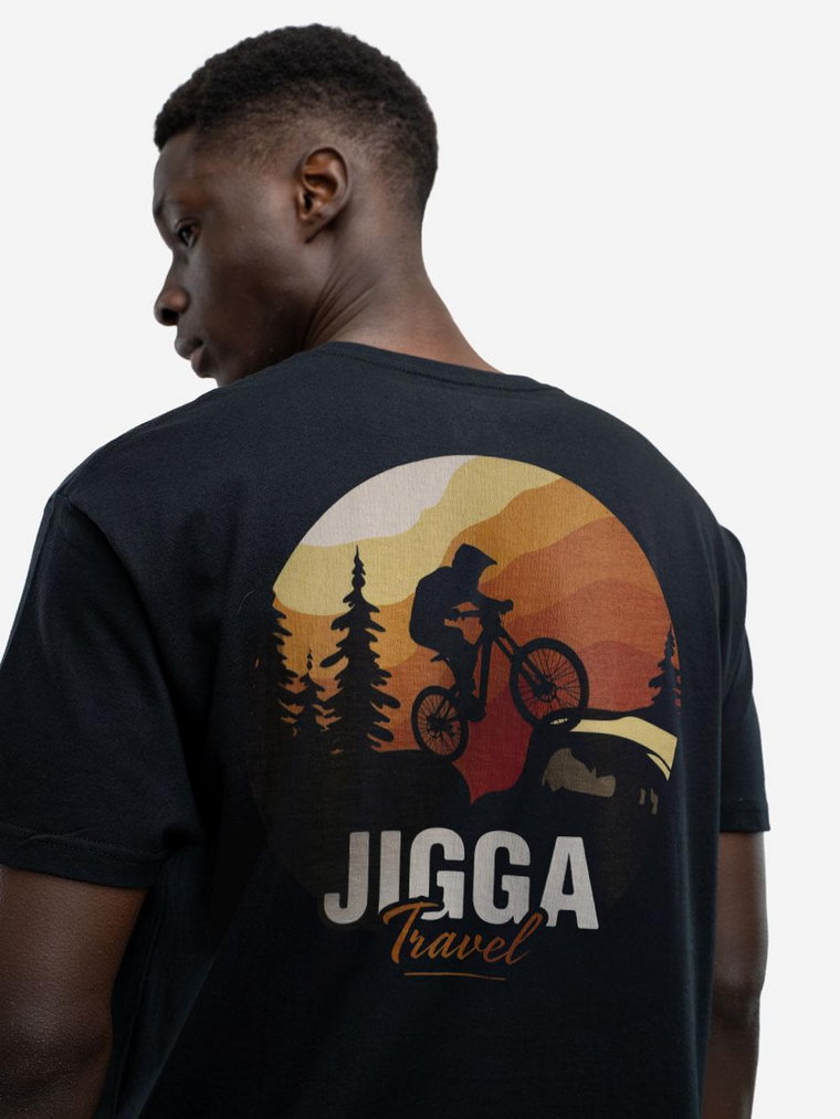 Koszulka Z Krótkim Rękawem Męska Czarna Jigga Wear Mountain Bike