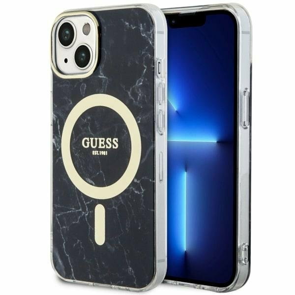 Guess GUHMP14MPCUMAK iPhone 14 Plus 6.7" czarny/black hardcase Marble MagSafe