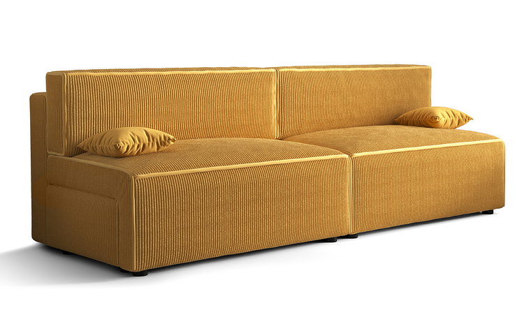 Żółta rozkładana sofa - Manila 3X