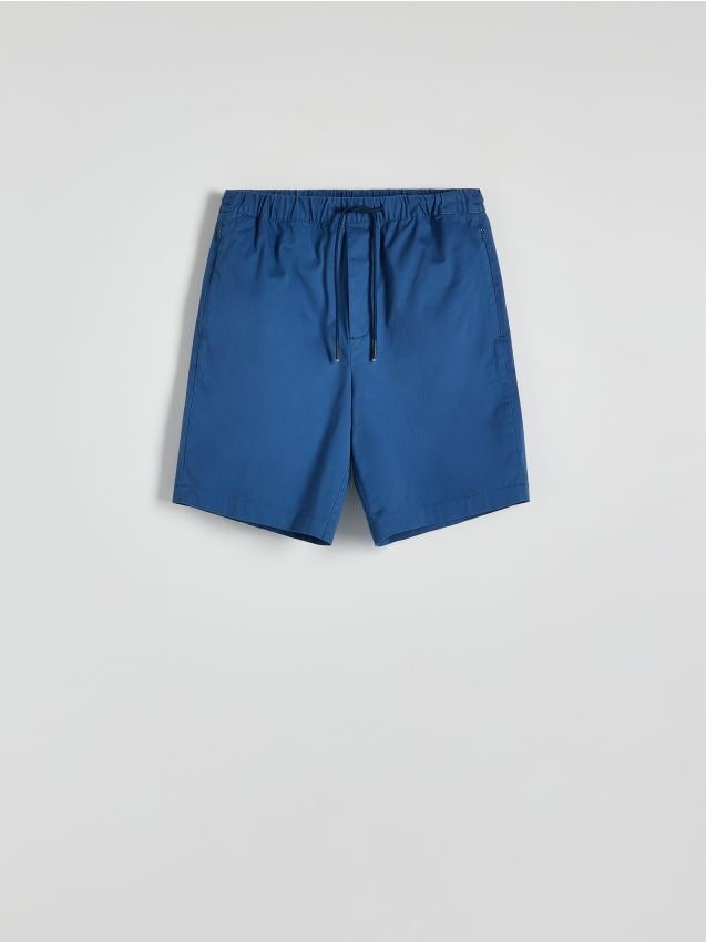 Reserved - Bawełniane szorty jogger - niebieski