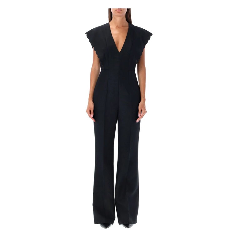 Czarny Aw23 Odzież damska Kurtka skórzana Jumpsuit Philosophy di Lorenzo Serafini