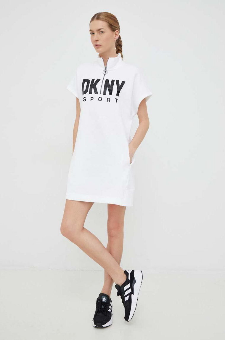 Dkny sukienka kolor biały mini oversize DP2D4040