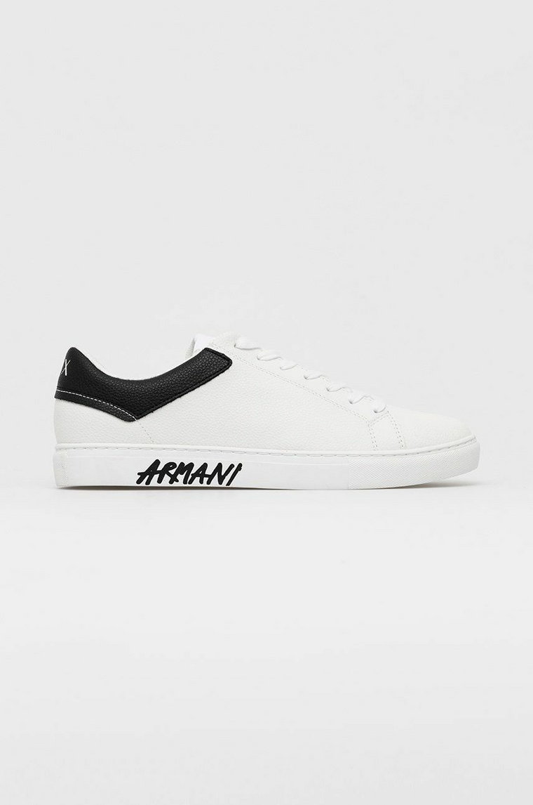 Armani Exchange sneakersy skórzane kolor biały XUX145 XV598 K488