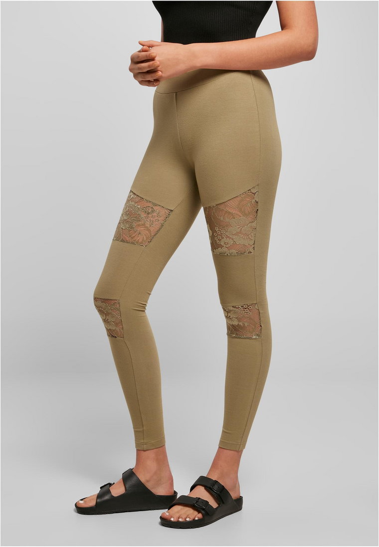 Spodnie Legginsy Damskie Brązowe Urban Classics TB2593