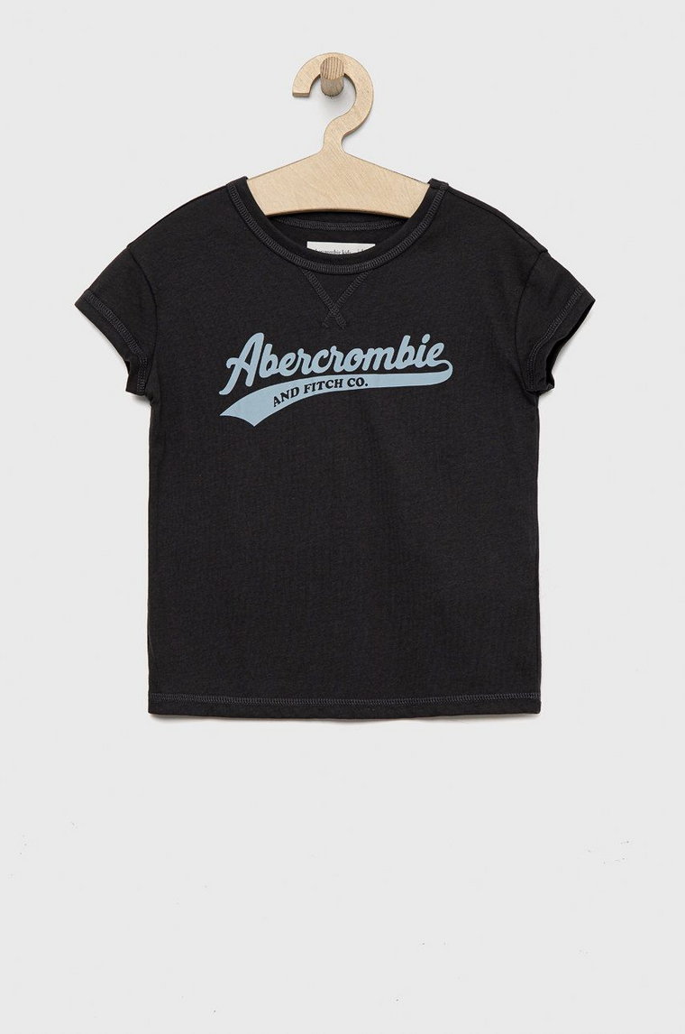 Abercrombie & Fitch t-shirt dziecięcy kolor szary