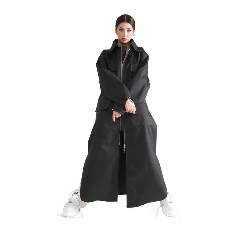 Parka Longline Collar Oversize czarna Rest Factory