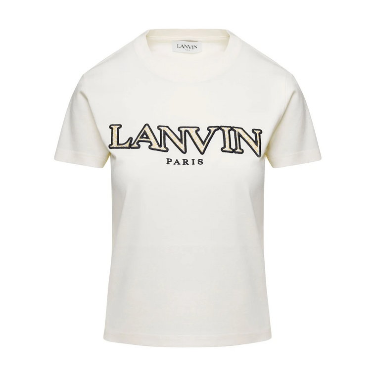 Biała koszulka z nadrukiem Lanvin