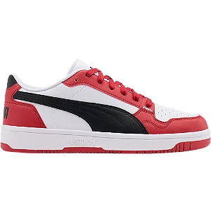 Czerwono-białe sneakersy męskie puma reb-l - Męskie - Kolor: Czerwone - Rozmiar: 45