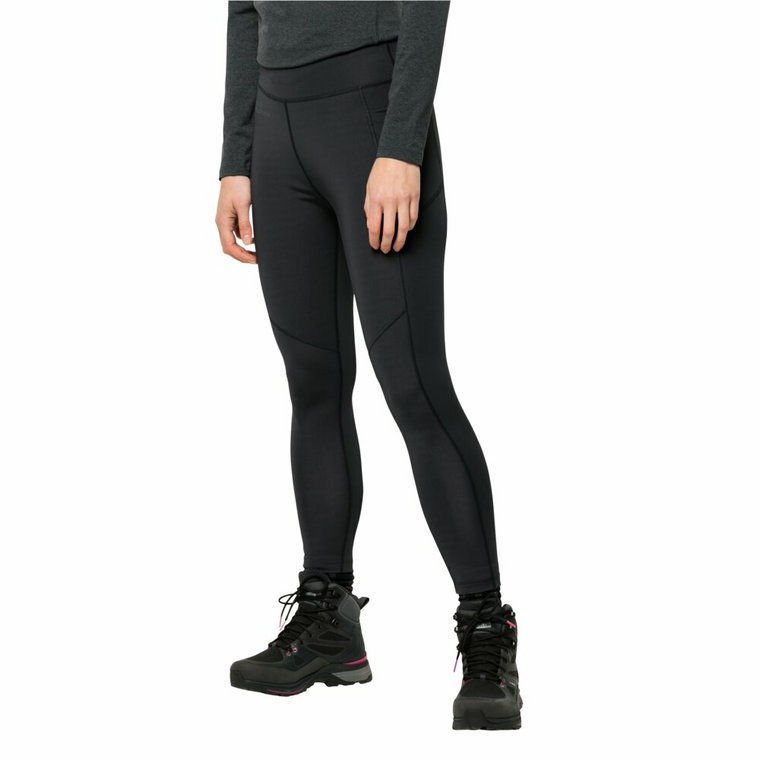 Damskie legginsy termoaktywne Jack Wolfskin ISELER TIGHTS W black - XS