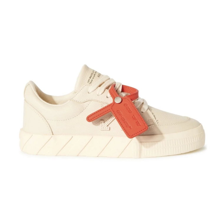 Beige Vulcanized Low-Top Sneakers Off White