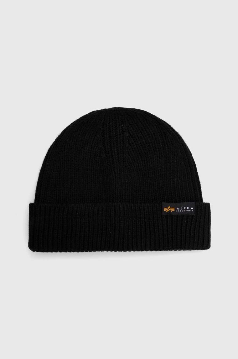 Alpha Industries czapka Dockers Beanie kolor czarny z cienkiej dzianiny 138905.03