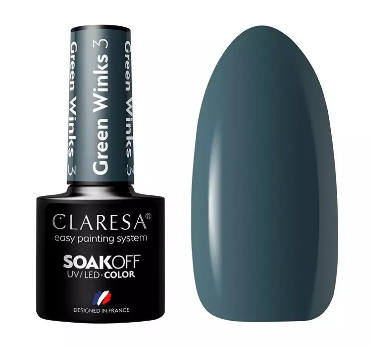 CLARESA SOAK OFF LAKIER HYBRYDOWY GREEN WINKS 3 5G