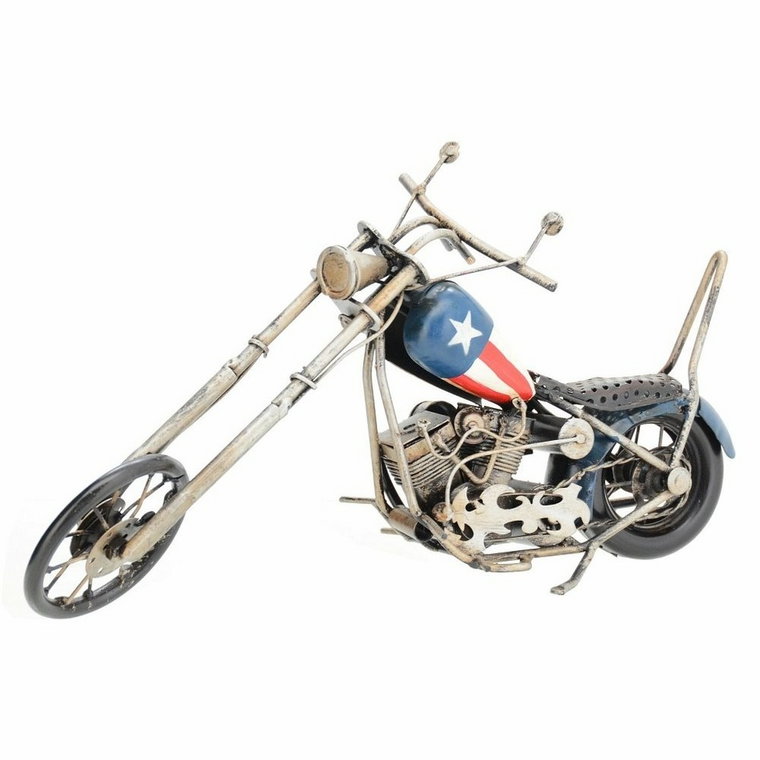 Dekoracja model motocyklu Chopper, niebieski