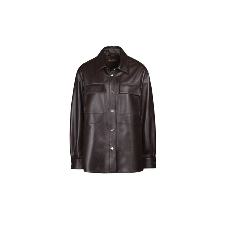 Elegant Mid-Length Shirt Jacket Moorer