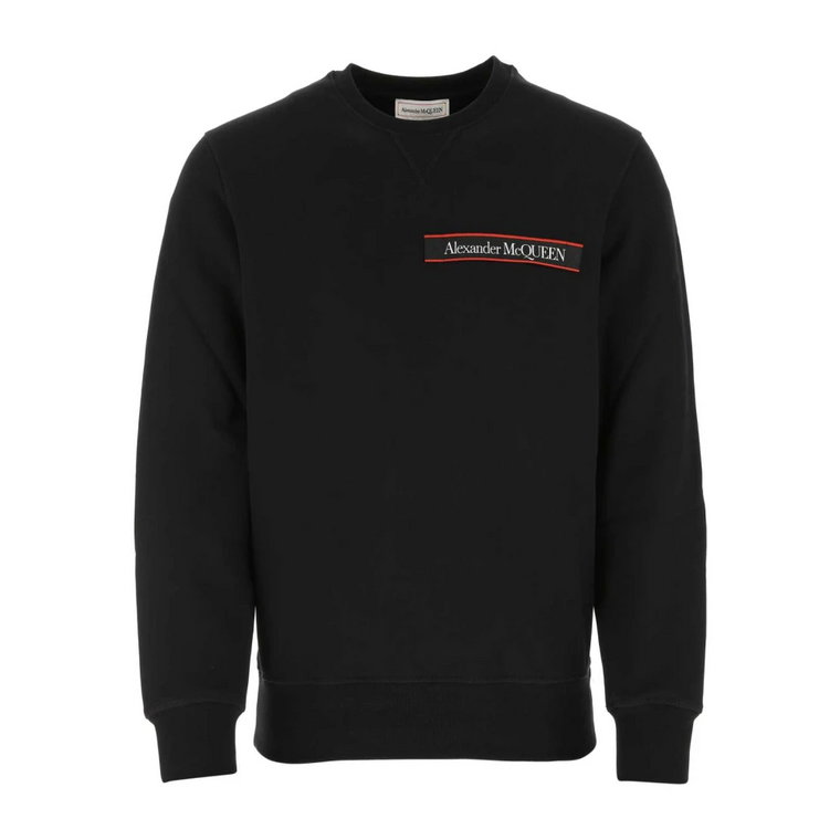 Nowoczesny czarny sweter z bawełny Alexander McQueen