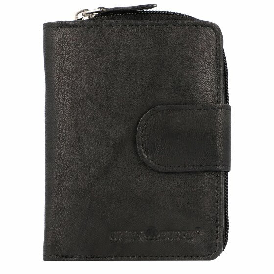 Greenburry Basic Wallet RFID Leather 9 cm black