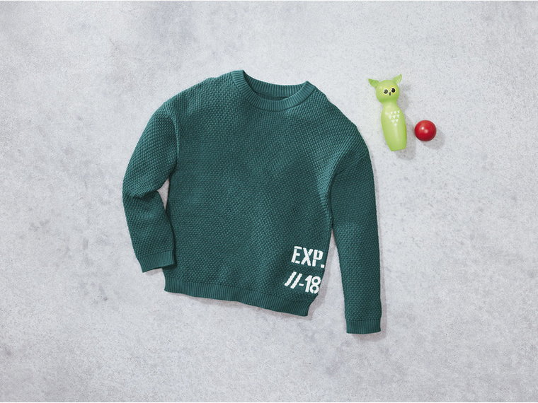 lupilu Sweter dziecięcy z bawełny (98/104, Zielony)