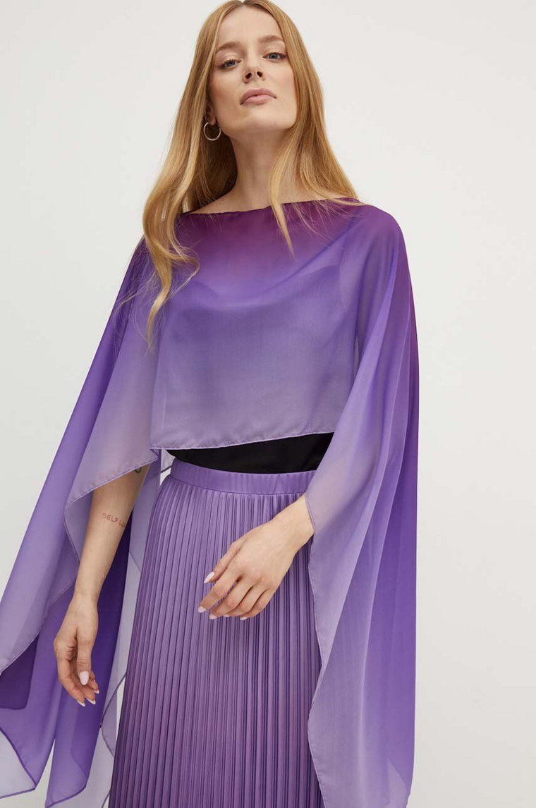 MAX&Co. bluzka damska kolor fioletowy wzorzysta 2426736016200