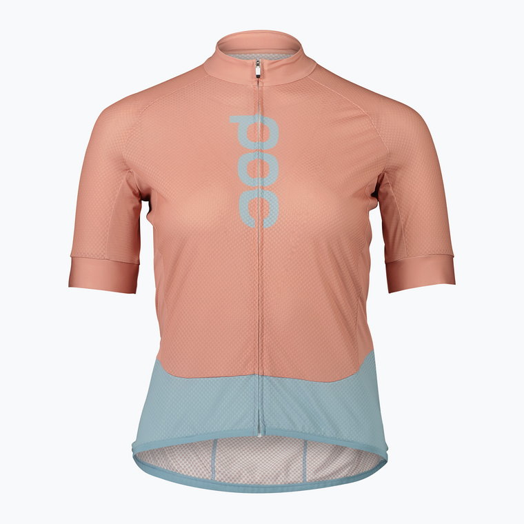 Koszulka rowerowa damska POC Essential Road Logo rock salt/mineral blue