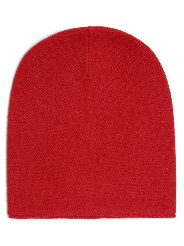 Marie Lund - Damska czapka z czystego kaszmiru, czerwony