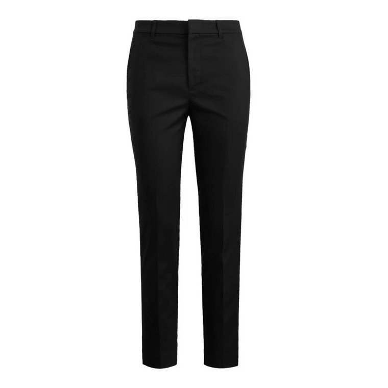 Czarne Długie Proste Spodnie Ralph Lauren