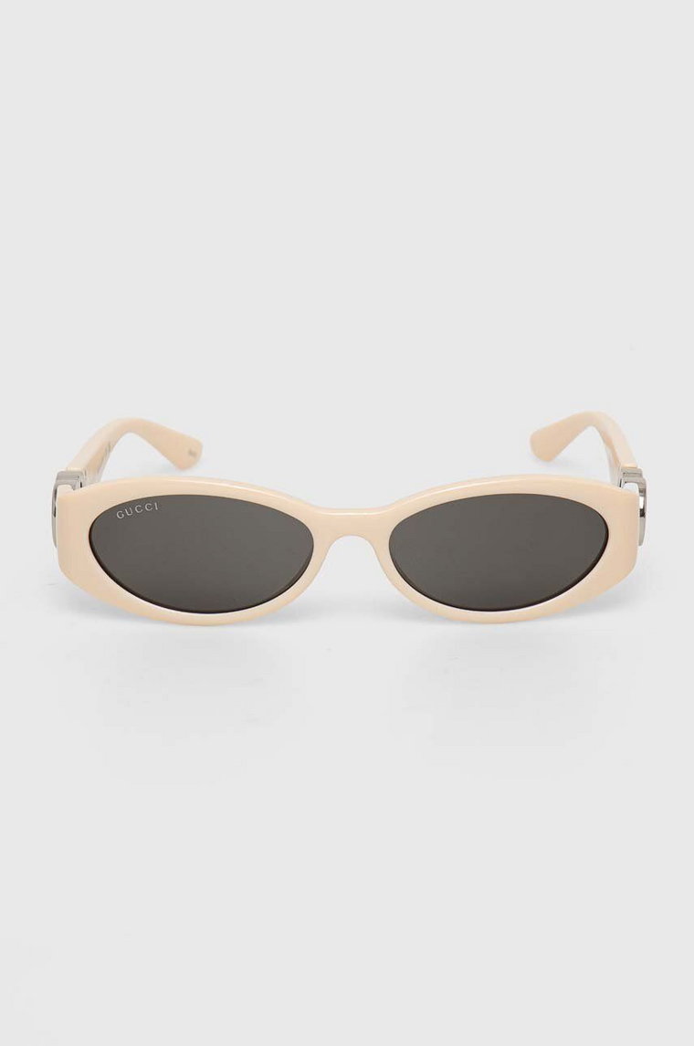 Gucci okulary przeciwsłoneczne damskie kolor beżowy GG1660S