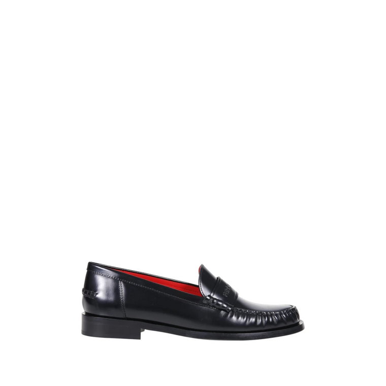 Irina Loafer - Nero/Flame Red Salvatore Ferragamo