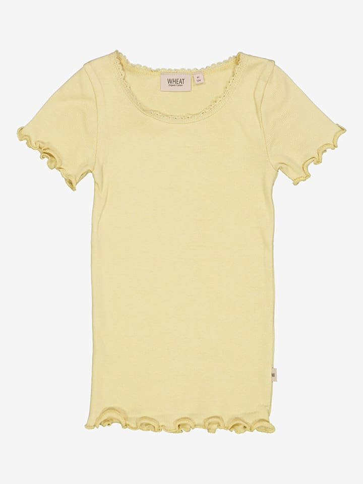 Wheat Koszulka "Lace" w kolorze żółtym