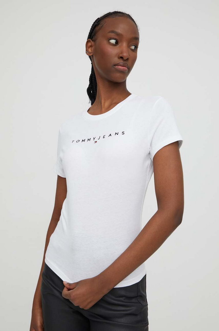 Tommy Jeans t-shirt bawełniany damski kolor biały DW0DW17361