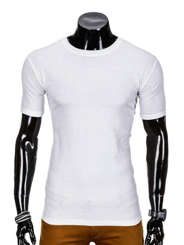 T-shirt męski basic S970 - biały