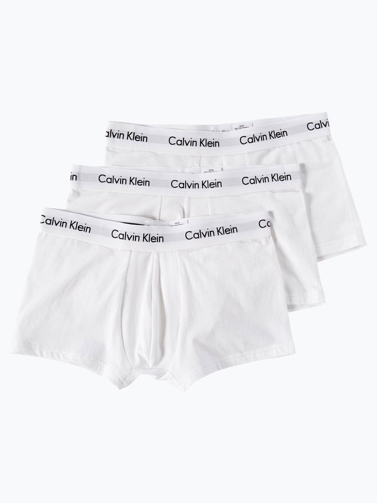 Calvin Klein Obcisłe bokserki pakowane po 3 szt. Mężczyźni Bawełna biały jednolity, S