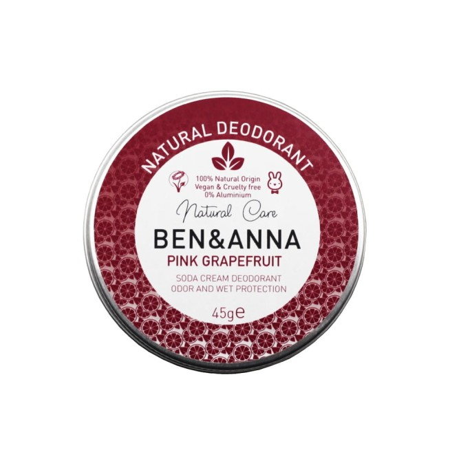 Ben&Anna Natural Deodorant naturalny dezodorant w kremie w aluminiowej puszce Pink Grapefruit 45g